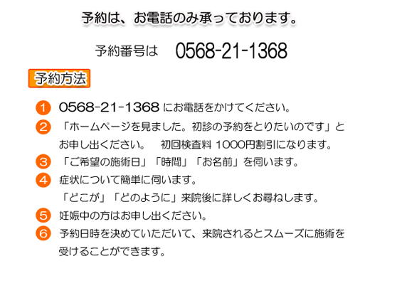 整体予約方法