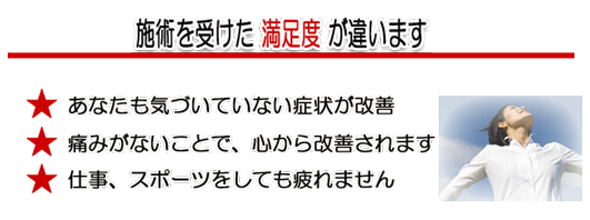 施術を受けた満足感